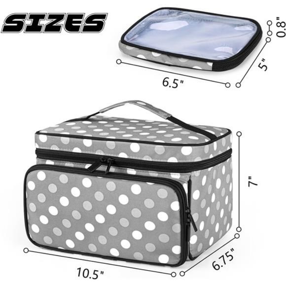 Sewing Accessories Organizer with 2 Detachable Clear Pockets, Sewing Organizer - Picture 4 of 14